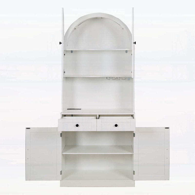 Grand garde-manger arqué Farmhouse, White