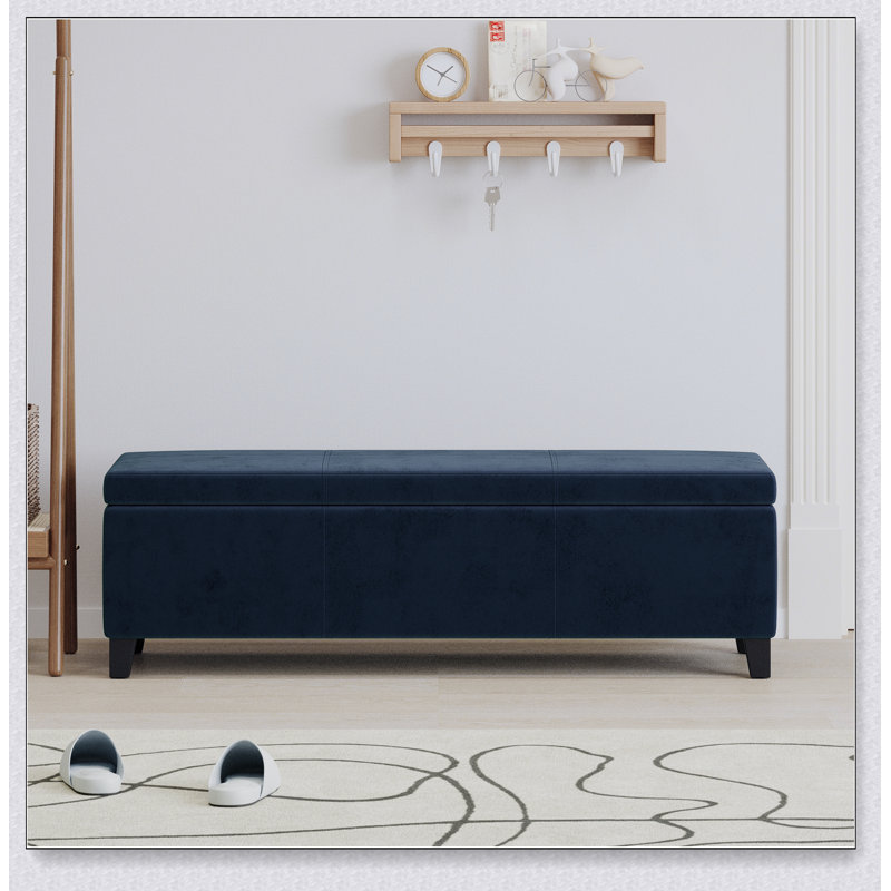 OTTOMAN DE RANGEMENT V2, Bleu foncé