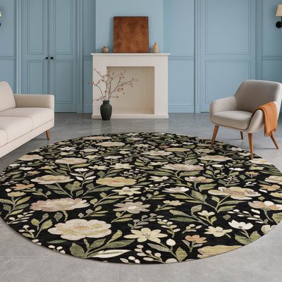 Machine Washable Indoor/Outdoor Chantille ACN2438 Floral Rug