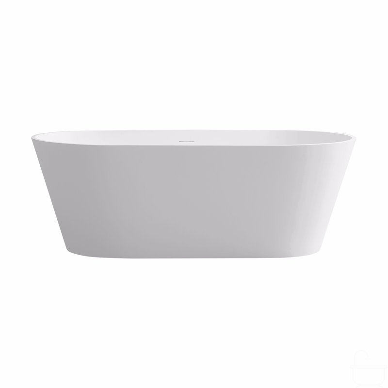 67" Premium Solid Surface Deep Soaking Bathtub