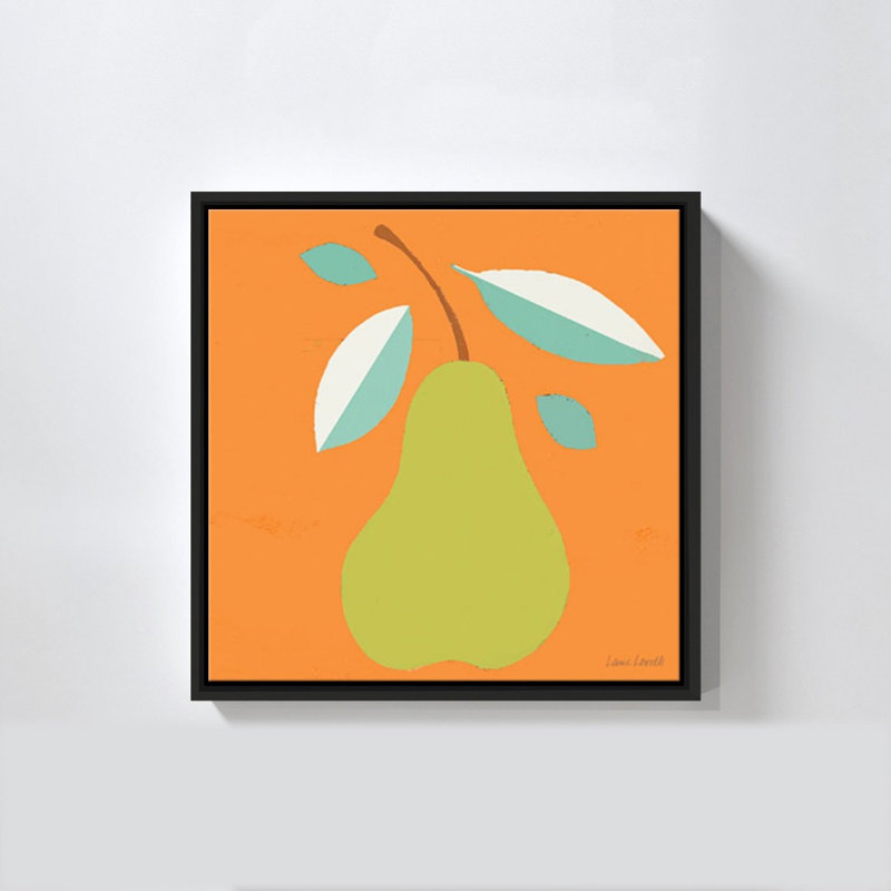 Bright Pear by Lanie Loreth - Graphic Art on Canvas, Black
