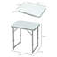 Folding Camping Table With Height Adjustability, Portable Table With Carry Handle, Patio Table