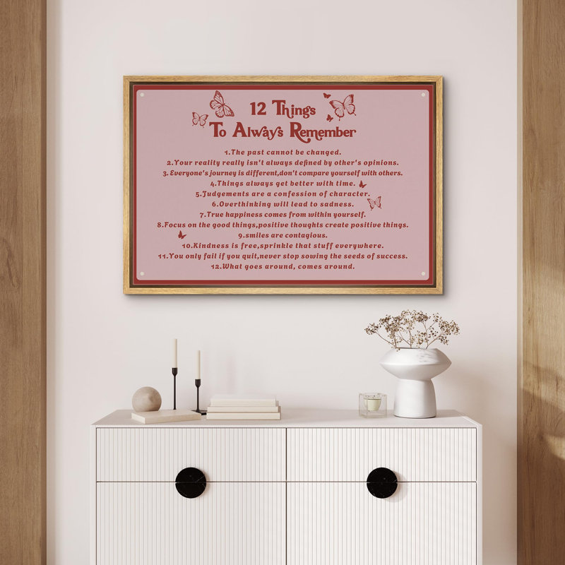 Art textuel, encadré sur toile, Naturel, H 16 po x l 24 po x P 1,5 po