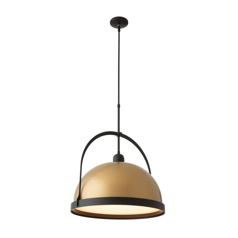 Atlas 1 - Light Single Dome Pendant, 22.3" - 67.3", Black, Oil Rubbed Bronze
