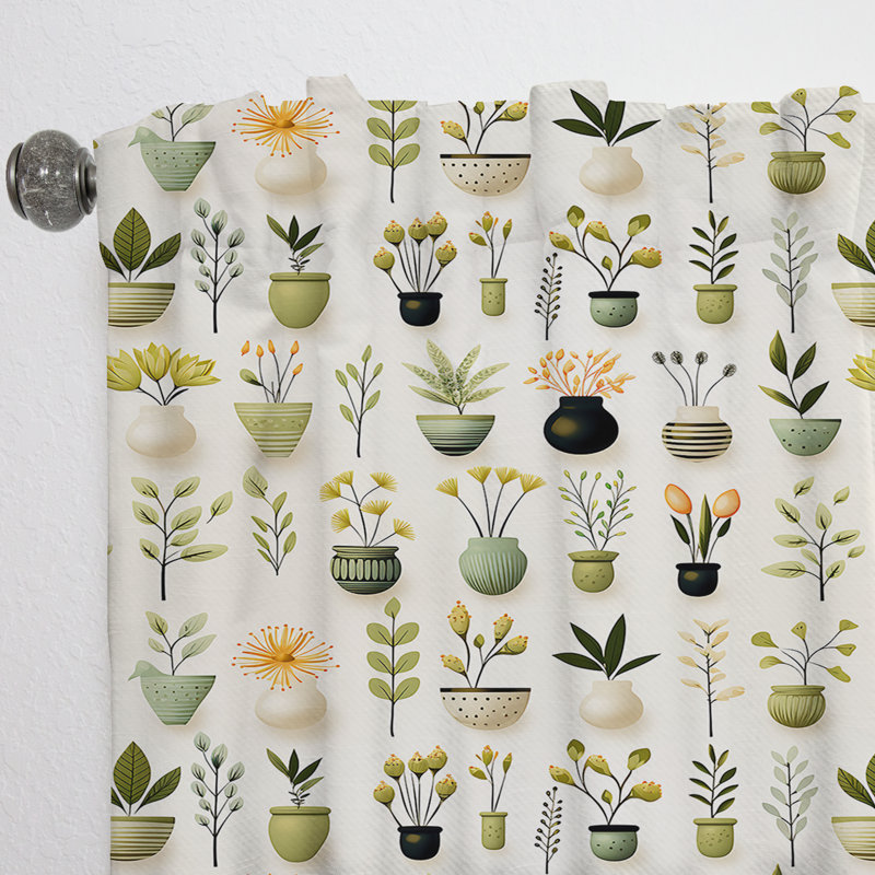 Minimalist Garden - Rideau floral - Rideau floral obscurcissant - 1 panneau, L 52 po x L 120 po