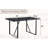Industrial Style Table With Black Metal Legs, 1.5" Thick Top, For Work Desk, Kitchen, Terrace, Dining Room Modern Simple 55*31.4, 4-6, Space-732241605