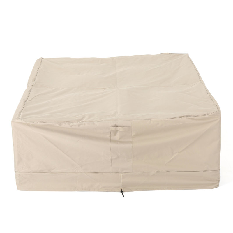 Beige Waterproof Furniture Cover For Chat - 86" D X 65" W 28" H, Waterproofing Treatment Outdoor Waterproof, 88.01" 64.03" 27.89" Wind