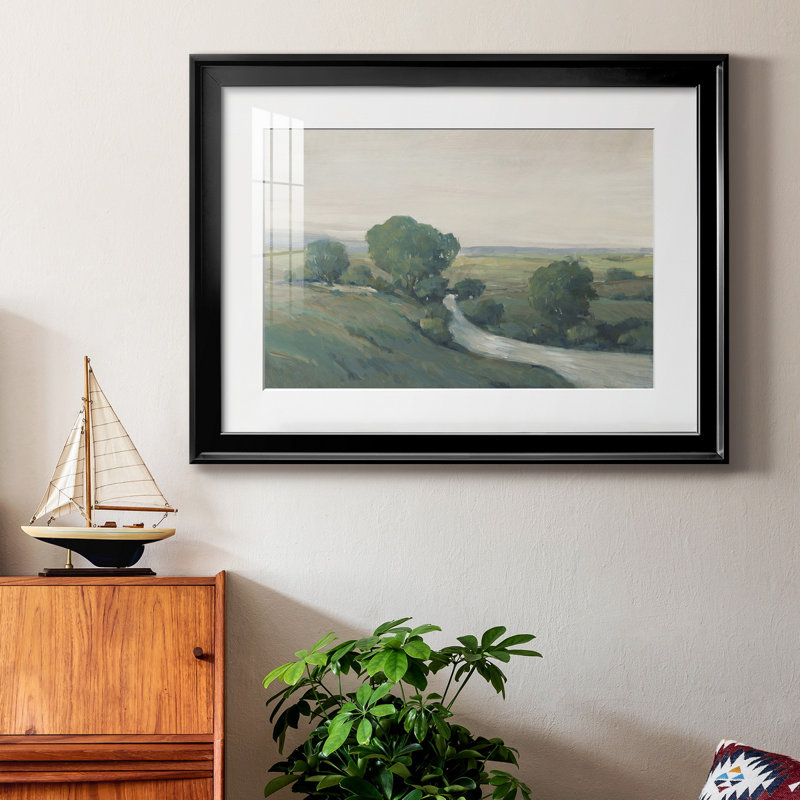 «Run Creek I», reproduction encadrée de qualité supérieure, prête à être accrochée, Cadre noir, Blanc