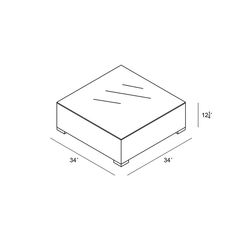 District Outdoor Square Coffee Table