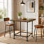 Table bistro 35,4 po, comptoir à café avec plateau en bois et plateau en bois