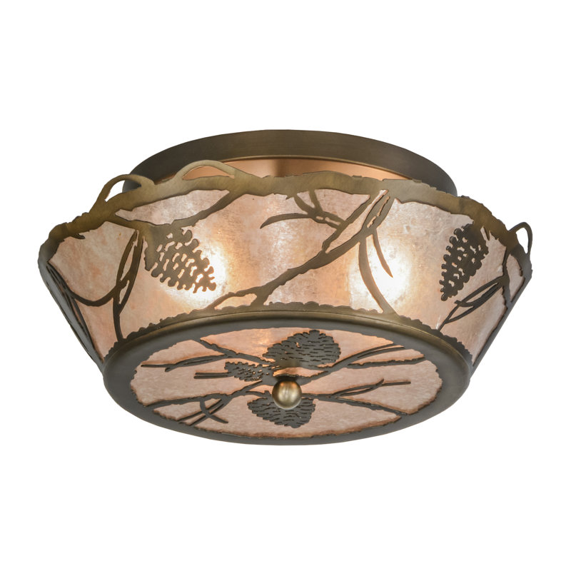 Rustic Lodge 3 - Light Semi Flush Mount