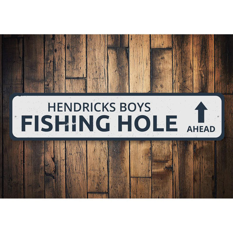 Panneau de pêche en aluminium, H 4 po x l 18 po x P 0,04 po
