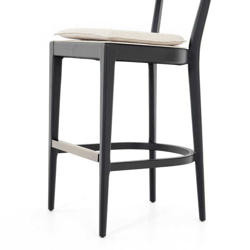 Britt Counter & Bar Stool, Cream, Counter Stool (26" Seat Height), Black