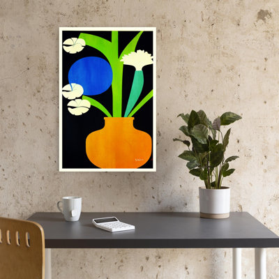 Reproduction d'art mural moderne et moderne à motif floral abstrait