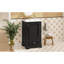 Meuble-lavabo de 20 po avec lavabo en céramique, porte à fermeture en douceur, tablette ajustable en forme de U, tiroir de compartiment et support de porte, style moderne, conception peu encombrante-452208951