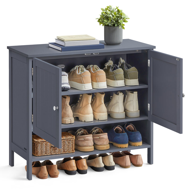 Ailen 12 Pair Shoe Storage Cabinet 31.5'' W, Blue
