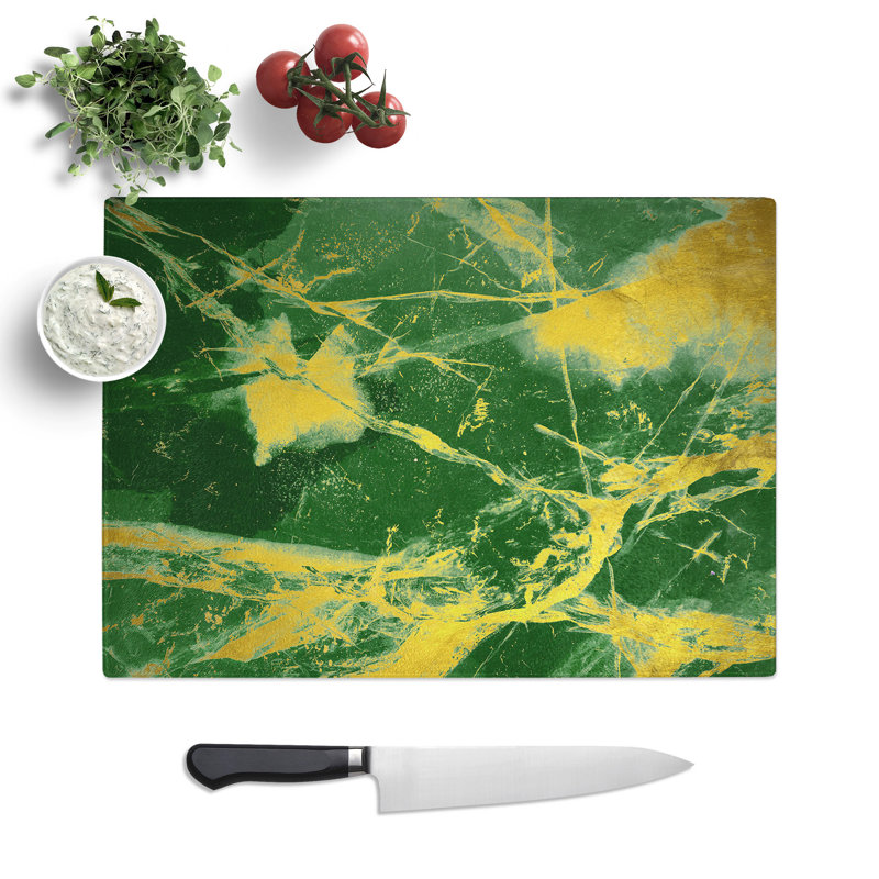 Golden Cracks Chopping Board, 0.4cm H x 20cm W x 28.5cm L