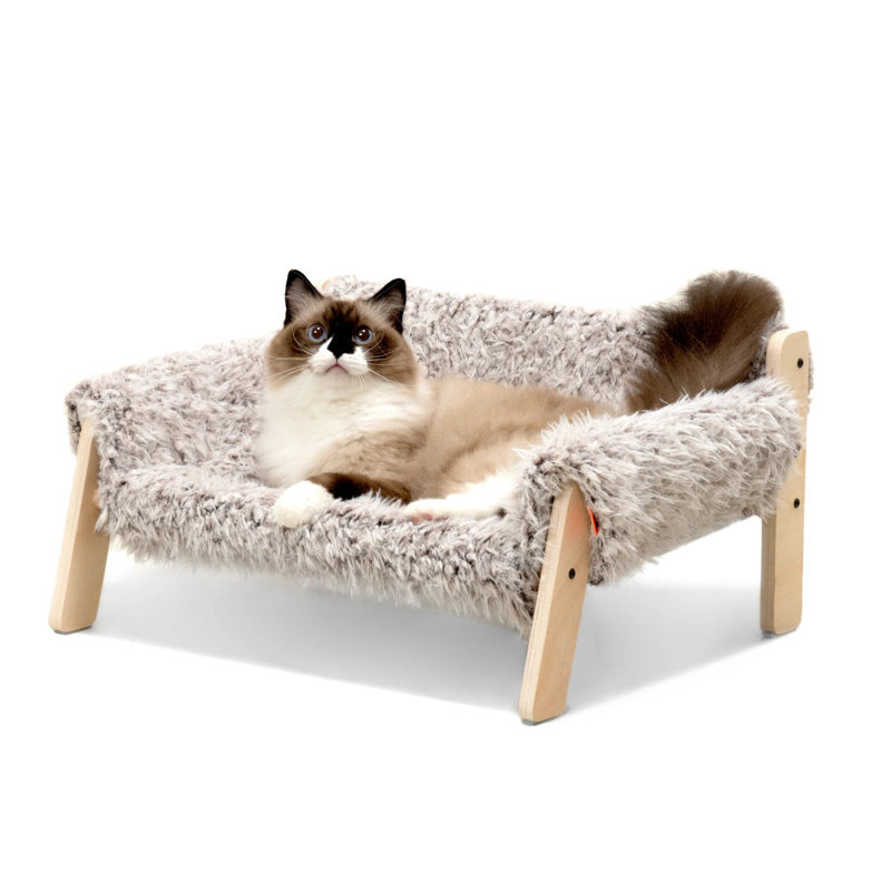 Gina Wood Pet Bed, Brown
