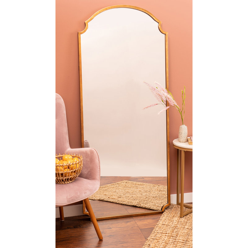 Orwell Flat Metal Mirror, Gold
