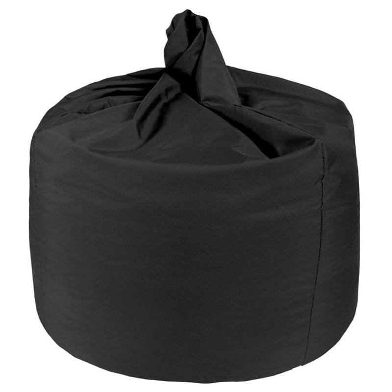 Attenborough Polyester Outdoor Friendly Refillable Bean Bag Chair, Black, 102cm H x 89cm W x 89cm D