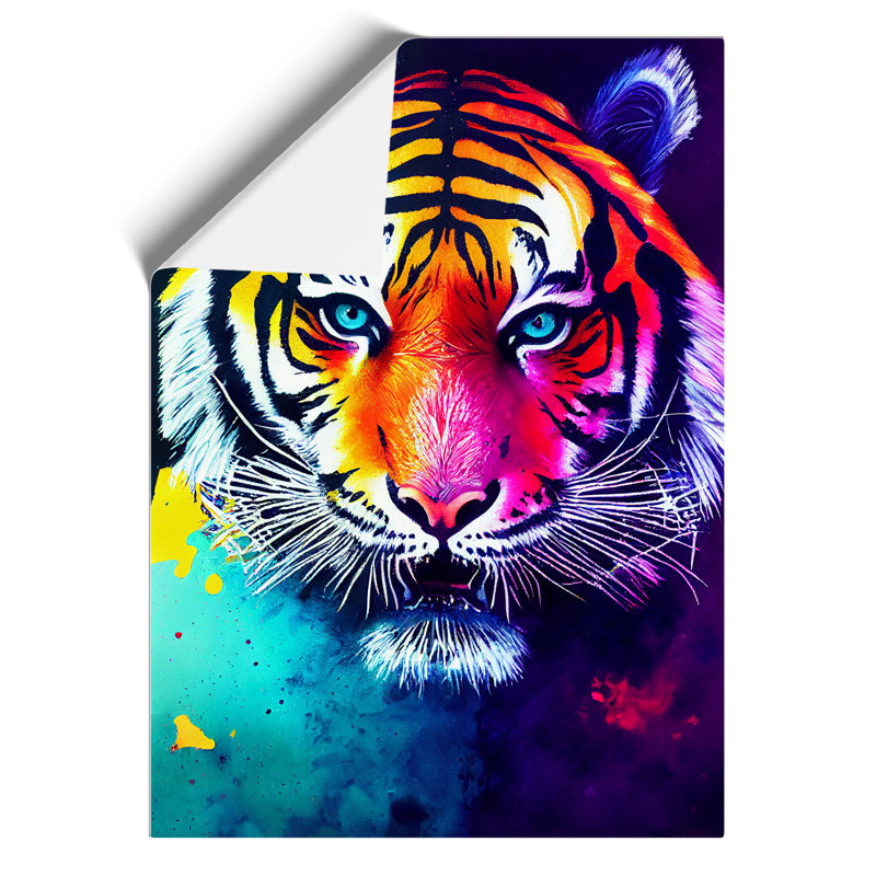 Painted Tiger No.2 Abstract - Print, Paper, 59.4cm H x 42cm W, No Matte