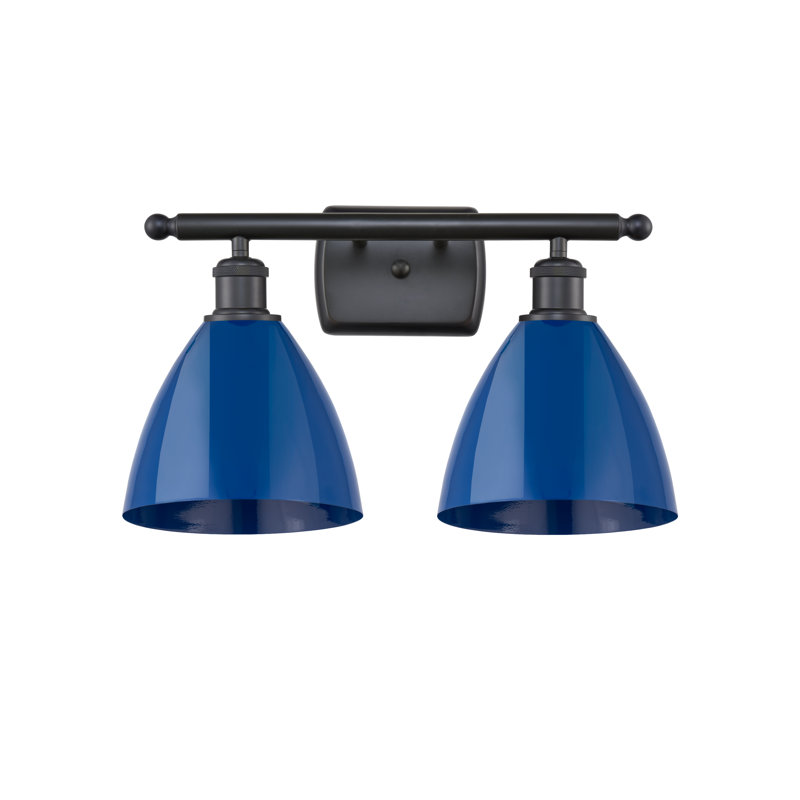 Amylee 2 - Light Dimmable Vanity Light, Matte Black, Blue