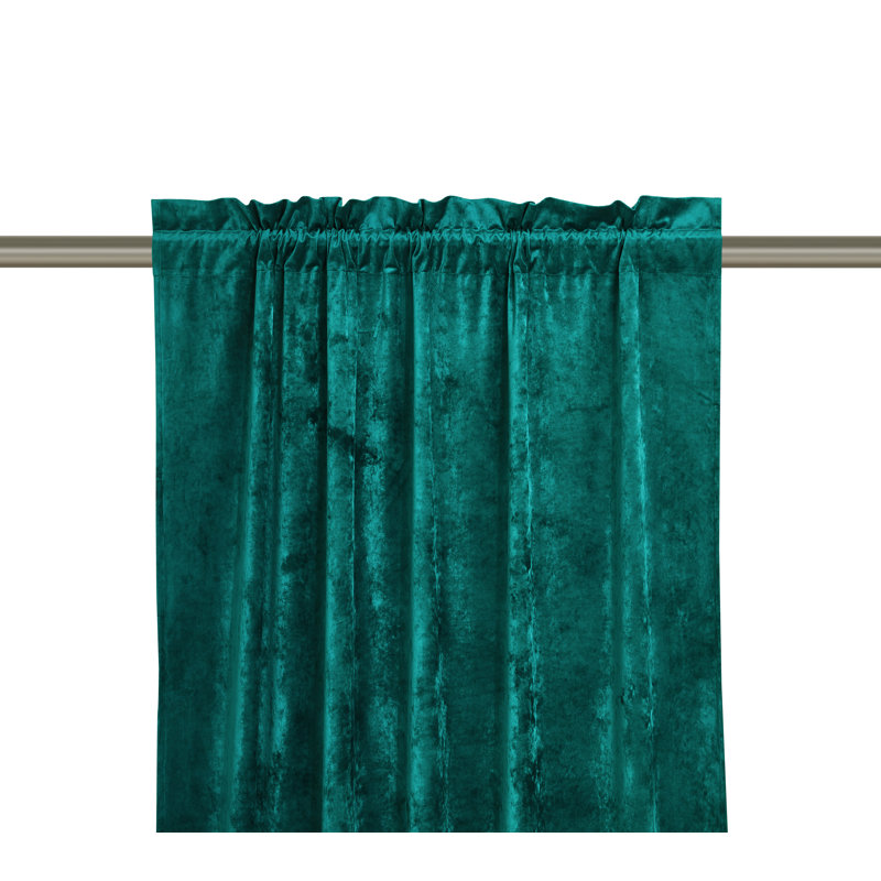 Velvet Bedding Collection Room Darkening Curtain Panel Pair, 50" W x 96" L, Emerald Green