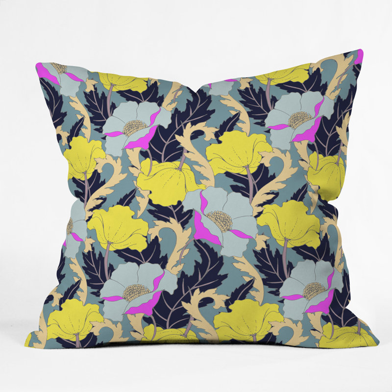 Aimee St Hill June Throw Pillow, 18" x 18", Yellow