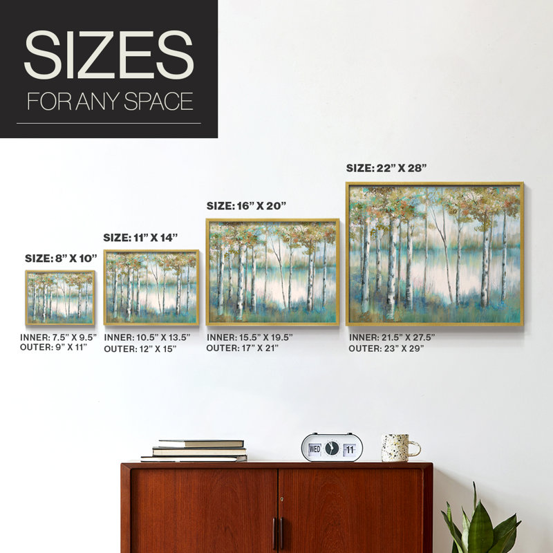 Aspen Lake - Reproduction encadrée - Restickable, H 11 po x l 14 po