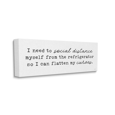 Humour de cuisine «social distance from réfrigérateur» - impression d'art graphique