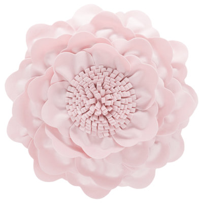 3D Peony Flower Accent Pillow Handmade Cushion Appliqued Decorative Throw Pillow Cover & Insert 14in