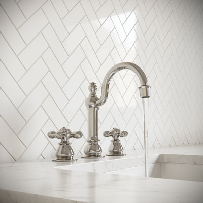 2-handle Bathroom Faucet with Drain Assembly