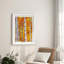Bouleaux rayonnants, orange vif et feuilles jaunes, Nature Illustration, petit décor, œuvre d'art-101376266-101376262