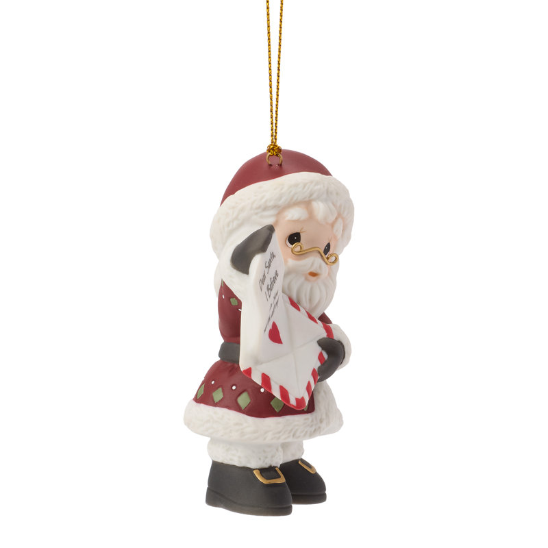 Ornement de Noël «Precious Moments Santa» avec lettre de 3,62 po