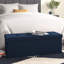 110x38x38cm Linen Upholstered Storage Bench-121935963