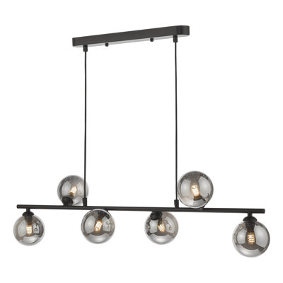Spiral 6LT BAR PENDANT GLS