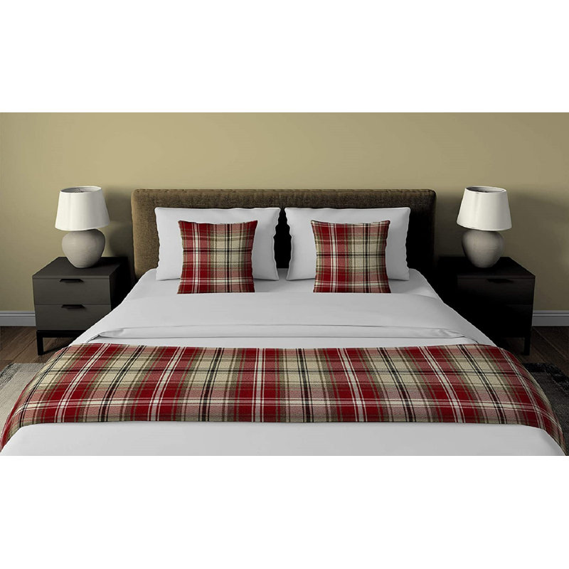 Brewton Throw Blanket, Red/White