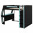 Smart RGB LED Loft Bed with Desk, USB Ports, 6 Cubbies, 6 Drawers-1327944111