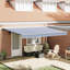 Ebern Designs Fabric Cover Retractable Patio Awning-103878065-103878067