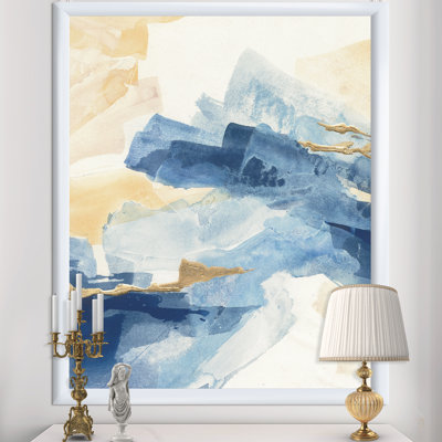 «Quinlan Metallic Gold Indigo II», reproduction d'art sur toile