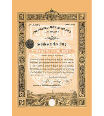 « donau-regulirongs-anleihe schuldverschriebung », impression