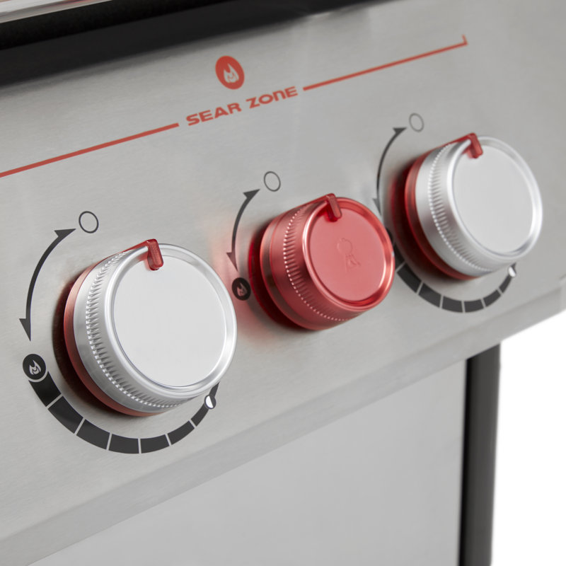 Weber Genesis Smart 325s Gas Grill, 3 Burner, Stainless Steel, Liquid Propane