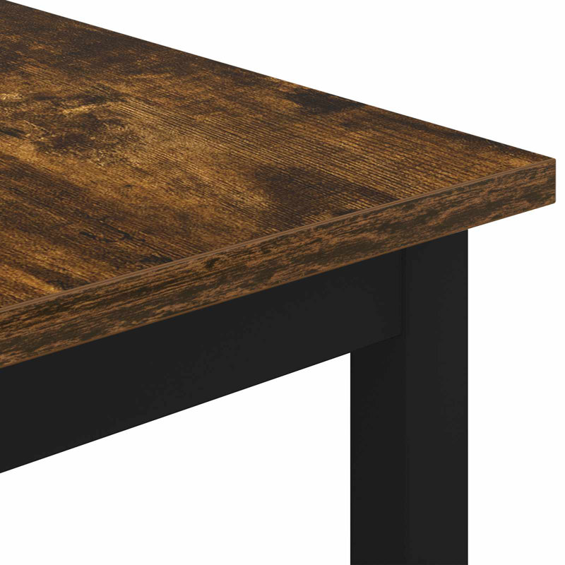 Coffee Table, Black, 36cm. H x 60cm. L x 50cm. W, Smoked Oak