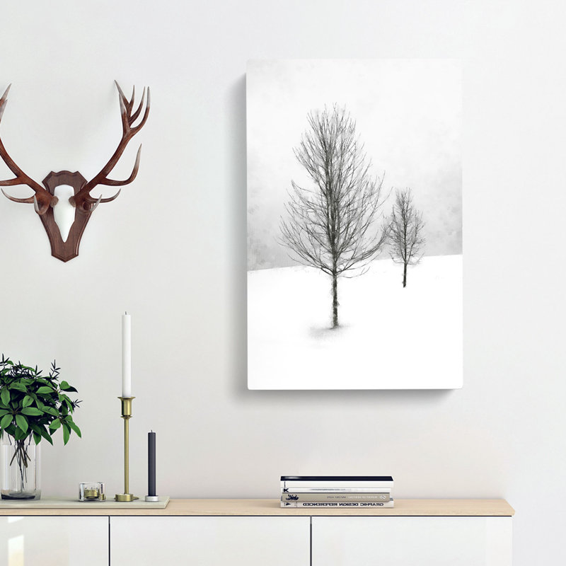 Winter Trees Abstract - Wrapped Canvas, 60cm H x 40cm W x 3cm D