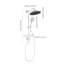 Système de douche ShowerSpas, avec pomme de douche à effet pluie de 10 po, douche à main à 4 fonctions, barre coulissante réglable et porte-savon-129591186