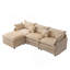 Canapé modulaire modulaire, canapé rembourré, canapé 3 places avec repose-pieds-125093119