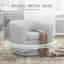 Fauteuil demi-tonneau pivotant avec repose-pieds-542100504