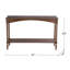 Console 47 po x 14 po x 30 po en bois brun rustique avec pieds en spirale tournés et tablette inférieure (table basse incluse)