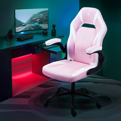 Gaming Office Chair, Breathable PU Leather with Pocket Spring Cushion, Adjustable Swivel Task Chair