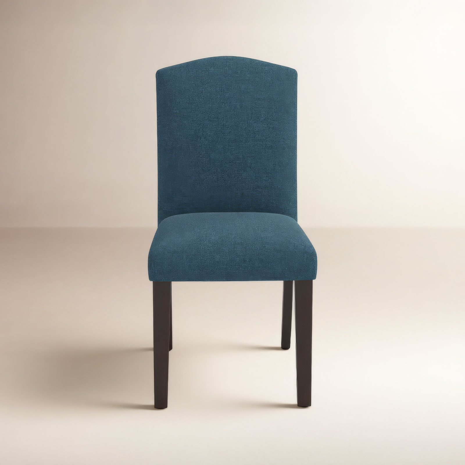 Estrela Dining Chair, Zuma Navy Textured Linen, Espresso